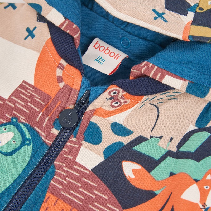 Boboli Fleece jacket printed for boy -BCI (524135 9961)