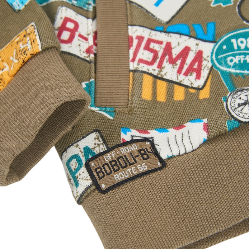 Boboli Fleece jacket printed for boy -BCI (544148 9960)