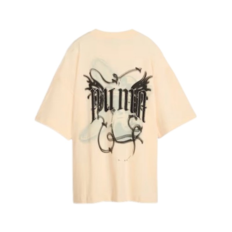 Puma STREET GLAM Oversized Bedazzled Graphic Tee (636653 88)