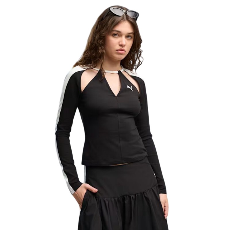 Puma T7 Slim Cut-outs LS Top (637576 01)