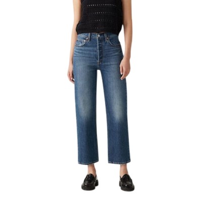 Levi's RIBCAGE STRAIGHT ANKLE DARK INDIGO - WORN IN ΠΑΝΤΕΛΟΝΙ DENIM (726930218 00J5)