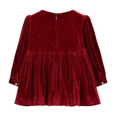 Boboli Velour dress for girl -BCI (754083 3969)