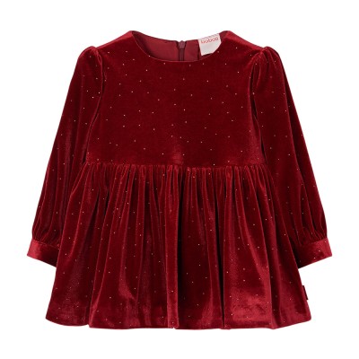 Boboli Velour dress for girl -BCI (754083 3969)