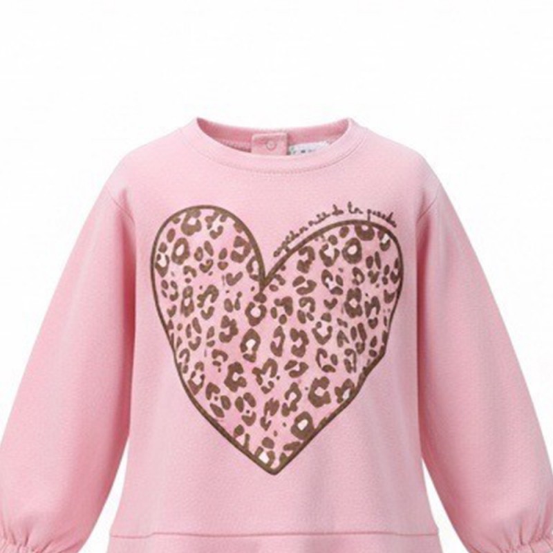 Agatha Ruiz de la Prada DRESS CORAZON LEOPARD (8241W26 ROSA)