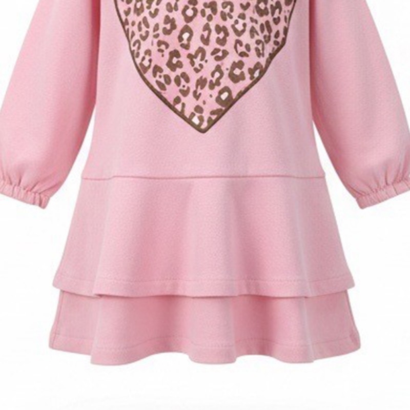 Agatha Ruiz de la Prada DRESS CORAZON LEOPARD (8241W26 ROSA)