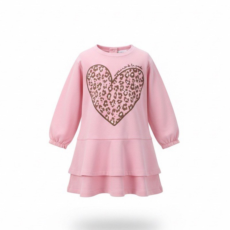 Agatha Ruiz de la Prada DRESS CORAZON LEOPARD (8241W26 ROSA)