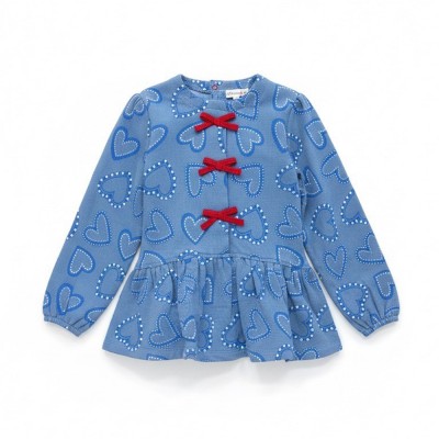 Agatha Ruiz de la Prada DRESS CORAZONES DENIM (8245W26 AZUL)
