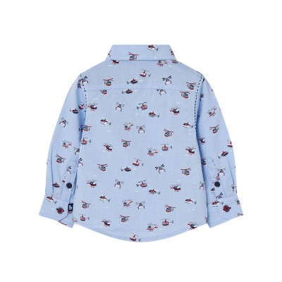 Boboli Oxford long sleeves shirt for boy -BCI (834016 9944)