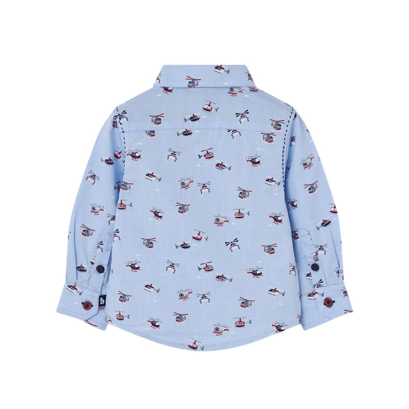 Boboli Oxford long sleeves shirt for boy -BCI (834016 9944)
