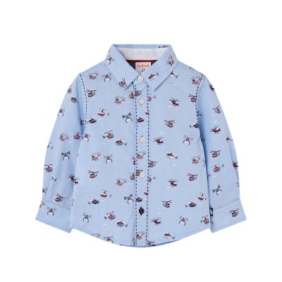 Boboli Oxford long sleeves shirt for boy -BCI (834016 9944)