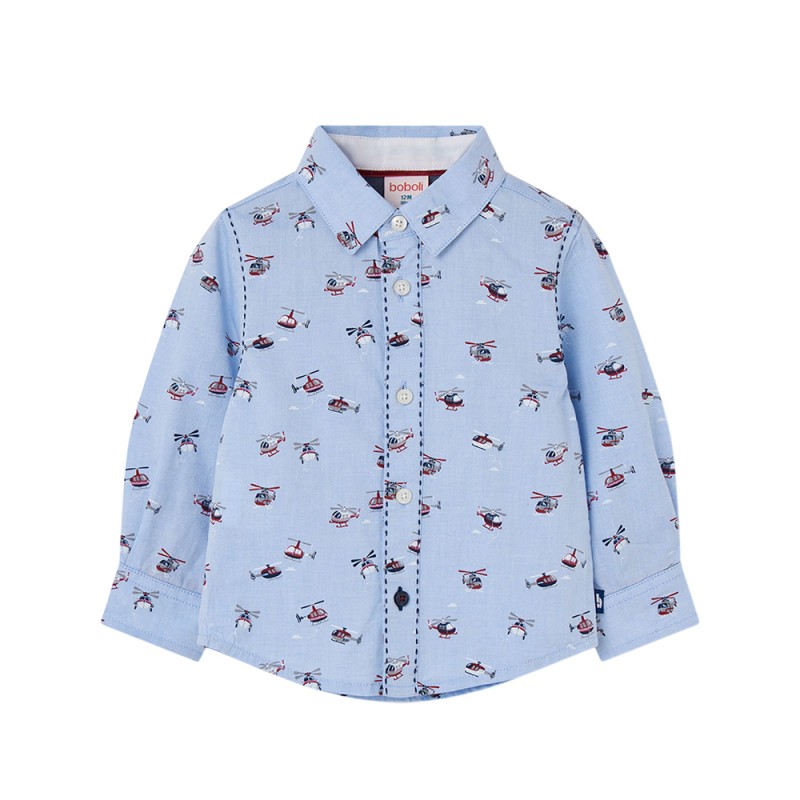 Boboli Oxford long sleeves shirt for boy -BCI (834016 9944)
