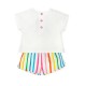Agatha Ruiz de la Prada BOWS T-SHIRT AND STRIPED SHORTS (8700S26 118)