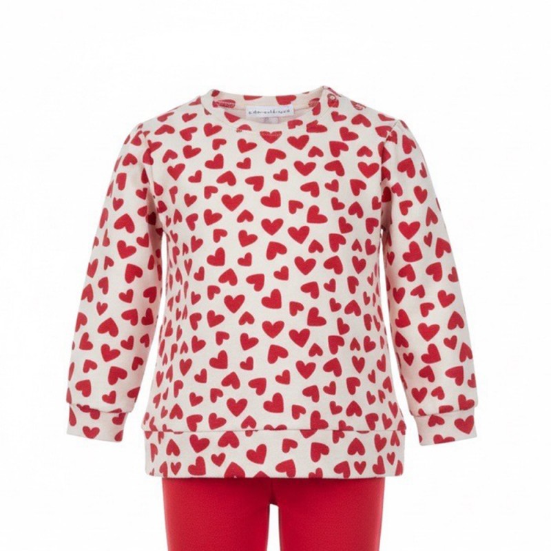 Agatha Ruiz de la Prada CONJ SUDAERA HEARTS+LEGGING (8730W26 RED) Agatha Ruiz de la Prada CONJ SUDAERA HEARTS+LEGGING (8730W26 RED)