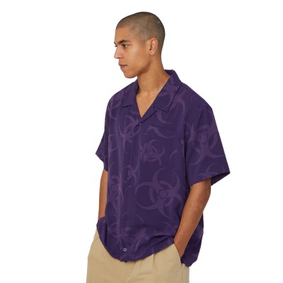 HUF SECTOR JACQUARD SS SHIRT (BU00263 DKBER) HUF SECTOR JACQUARD SS SHIRT (BU00263 DKBER)