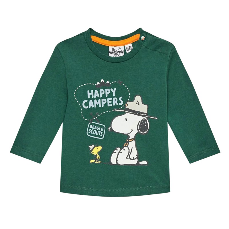 Original Marines  PEANUTS T-SHIRT ML BABY BOY ΜΠΛΟΥΖΑ ΠΑΙΔΙΚΟ BOY (DEAV0690NM PINE GREEN)
