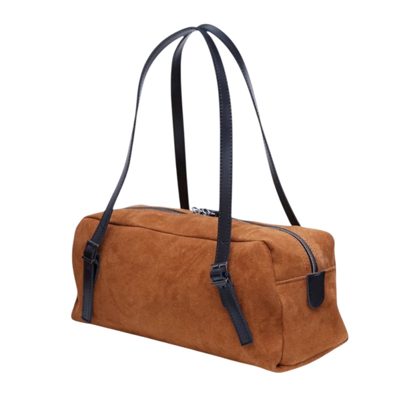 Elena Athanasiou Silhouette Belt Suede Large Τσαντα Ωμου (EA-00301 Camel)