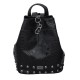 Elena Athanasiou Black n' Metal Backpack Croco Pattern (EA-010 Black-Nikel)
