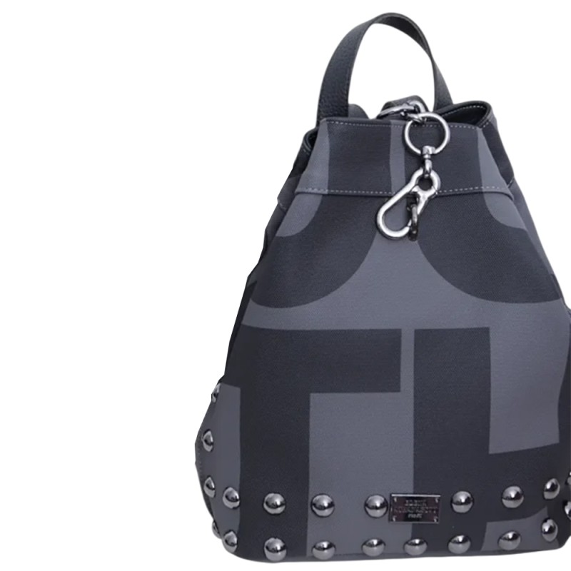 Elena Athanasiou Black N’ Metal EA Logo Backpack (EA-172 Grey-Nikel) Elena Athanasiou Black N’ Metal EA Logo Backpack (EA-172 Grey-Nikel)