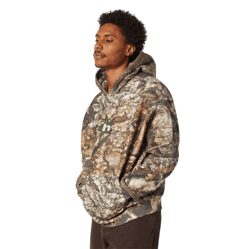 HUF X REALTREE HEAVYWEIGHT HOODIE (FL00246 RLTRE)