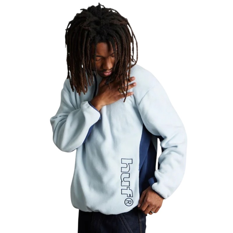 HUF BASECAMP QUARTER ZIP POLAR FLEECE (FL00260 SKBLU)