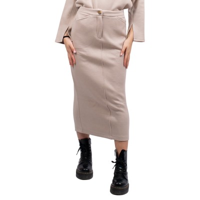 4Tailors Venture Pencil Skirt (FW23-093 TAUPE)