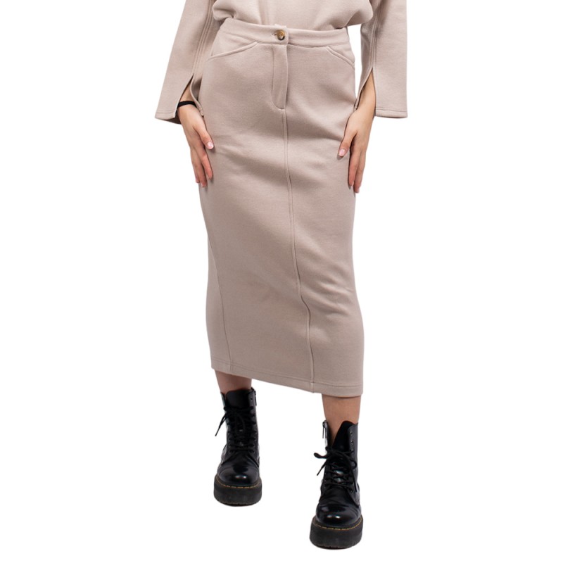 4Tailors Venture Pencil Skirt (FW23-093 TAUPE)