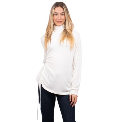 4Tailors Charlene Asymmetrical Top (FW23-111 WHITE)
