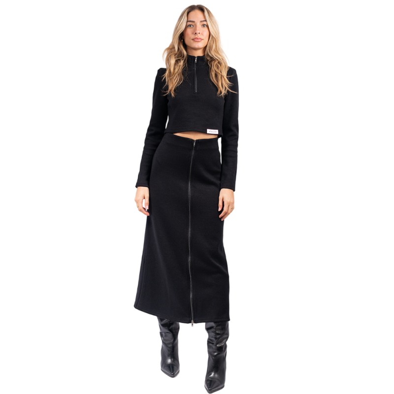 4Tailors Cheeky Long Skirt (FW24-025 BLACK)
