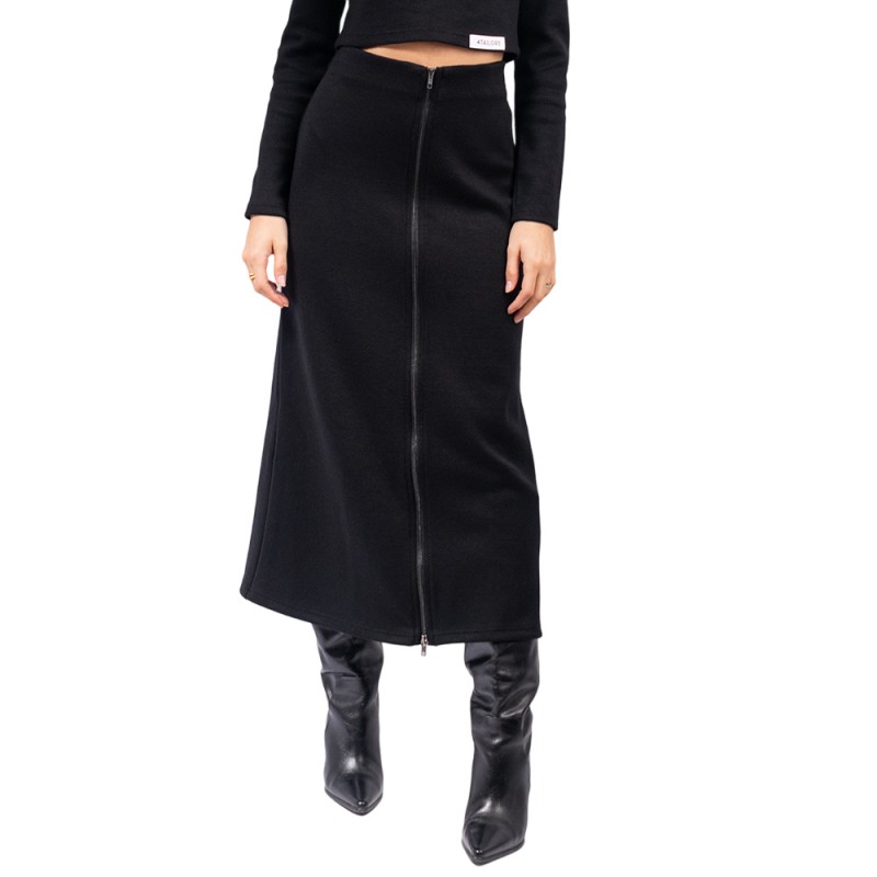 4Tailors Cheeky Long Skirt (FW24-025 BLACK)