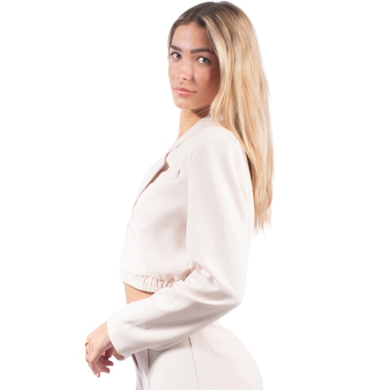 4Tailors Katie Cropped Blazer (FW24-147 ECRU)