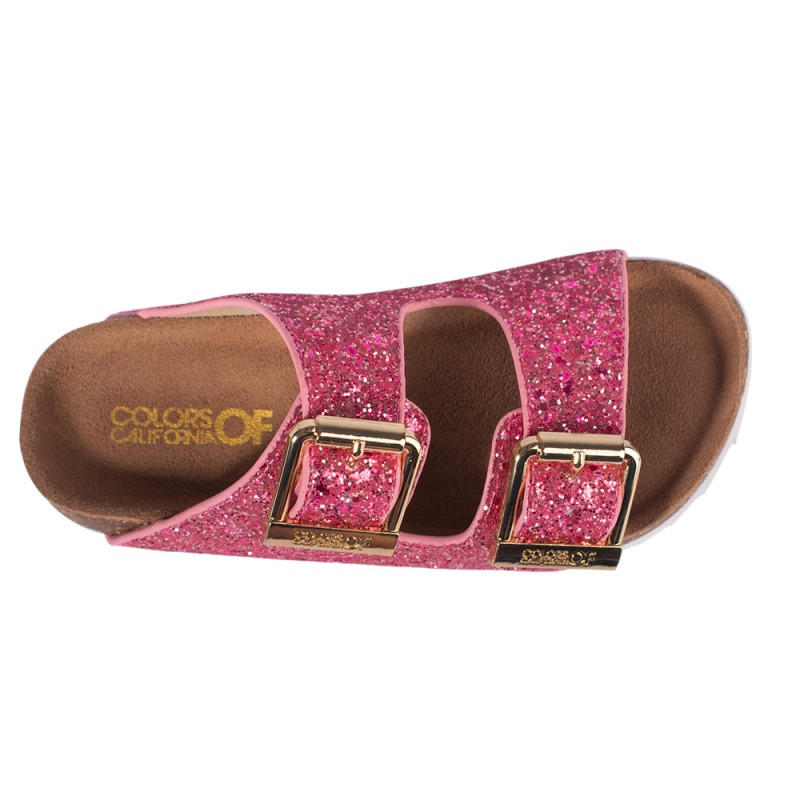 Colors of California GLITTER SANDAL TWO BUCKLES (HC.2415N SUNC)