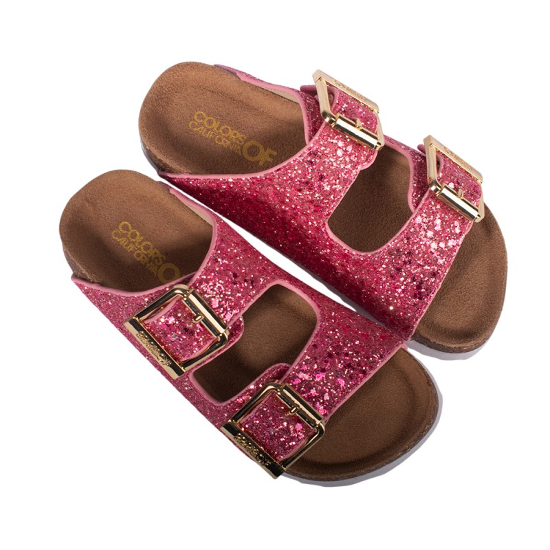 Colors of California GLITTER SANDAL TWO BUCKLES (HC.2415N SUNC)