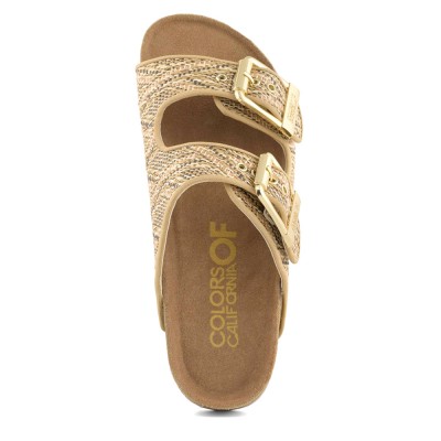 Colors of California SANDAL MULTICOLOR RAFFIA (HC.BIO609 NAT)