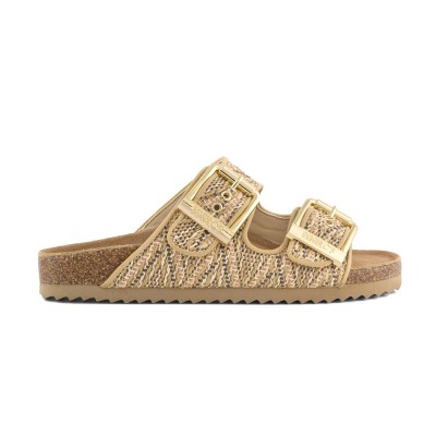 Colors of California SANDAL MULTICOLOR RAFFIA (HC.BIO609 NAT)