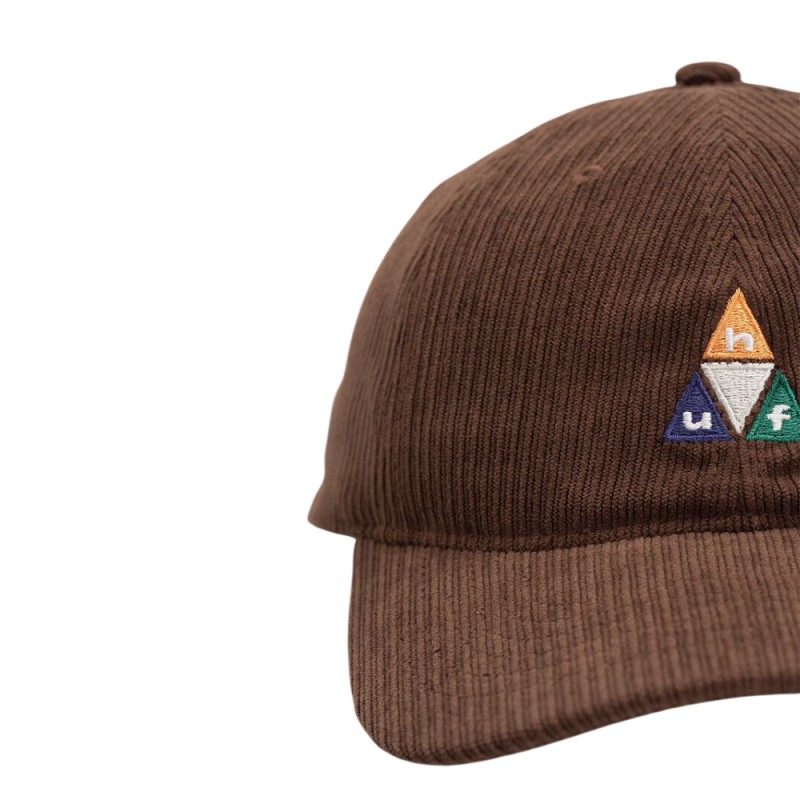 HUF PRISM TT CORD 6 PANEL CV HAT (HT00982 DKBRN)