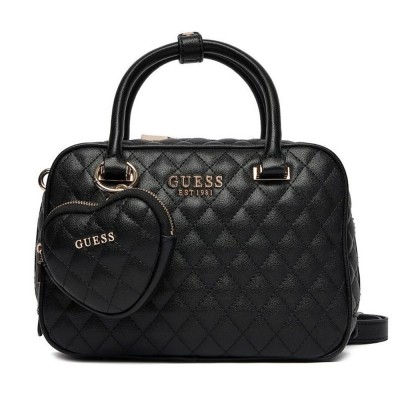 Guess ATABEY BOX SATCHEL ΤΣΑΝΤΑ (HWQG9894050 BLA)