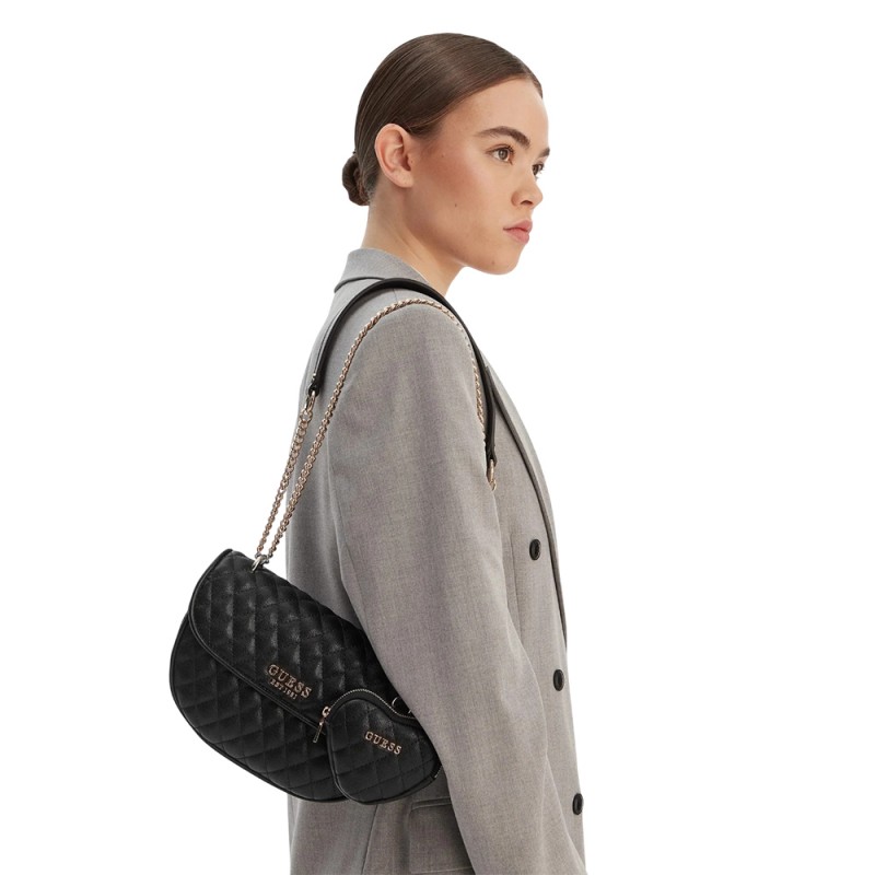 Guess ATABEY CONVERTIBLE XBODY FLAP ΤΣΑΝΤΑ (HWQG9894210 BLA)
