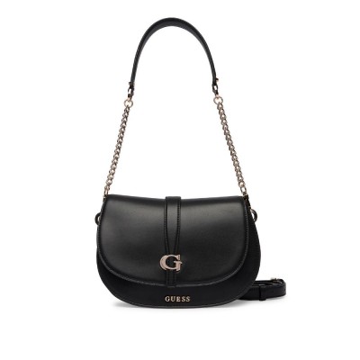 Guess CARRIE FLAP SHOULDER BAG ΤΣΑΝΤΑ (HWVG9896200 BLA)