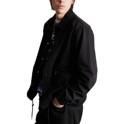HUF 89 TWILL COACHES JACKET (JK00526 BKWHT)