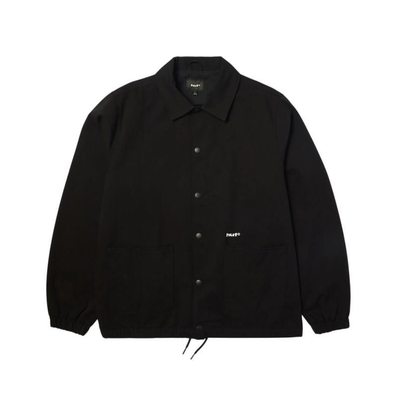 HUF 89 TWILL COACHES JACKET (JK00526 BKWHT)