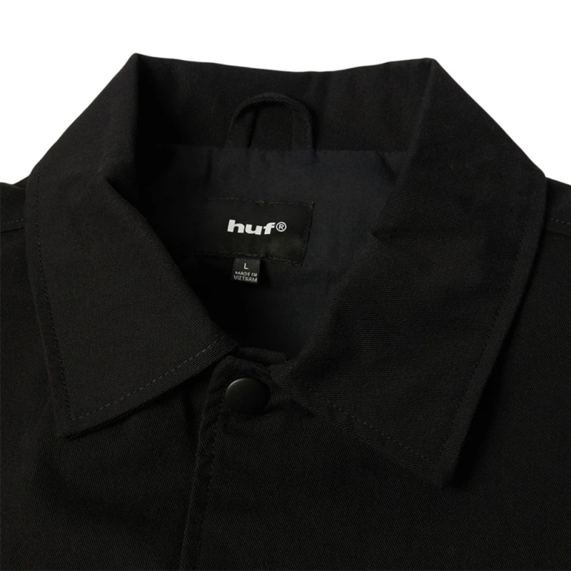 HUF 89 TWILL COACHES JACKET (JK00526 BKWHT)