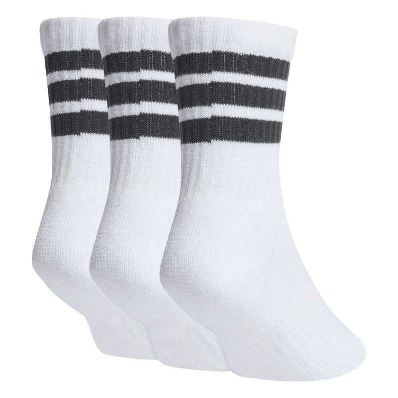 Adidas Kids 3-Stripes Cushioned Crew Socks 3 Pair Pack (JZ0531)