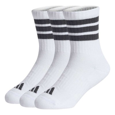 Adidas Kids 3-Stripes Cushioned Crew Socks 3 Pair Pack (JZ0531)