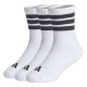 Adidas Kids 3-Stripes Cushioned Crew Socks 3 Pair Pack (JZ0531)