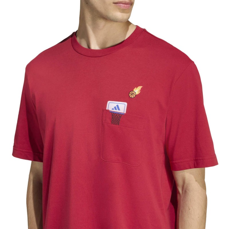 Adidas MINI EMBROIDERY BASKETBALL GRAPHIC T-SHIRT (KB2525)