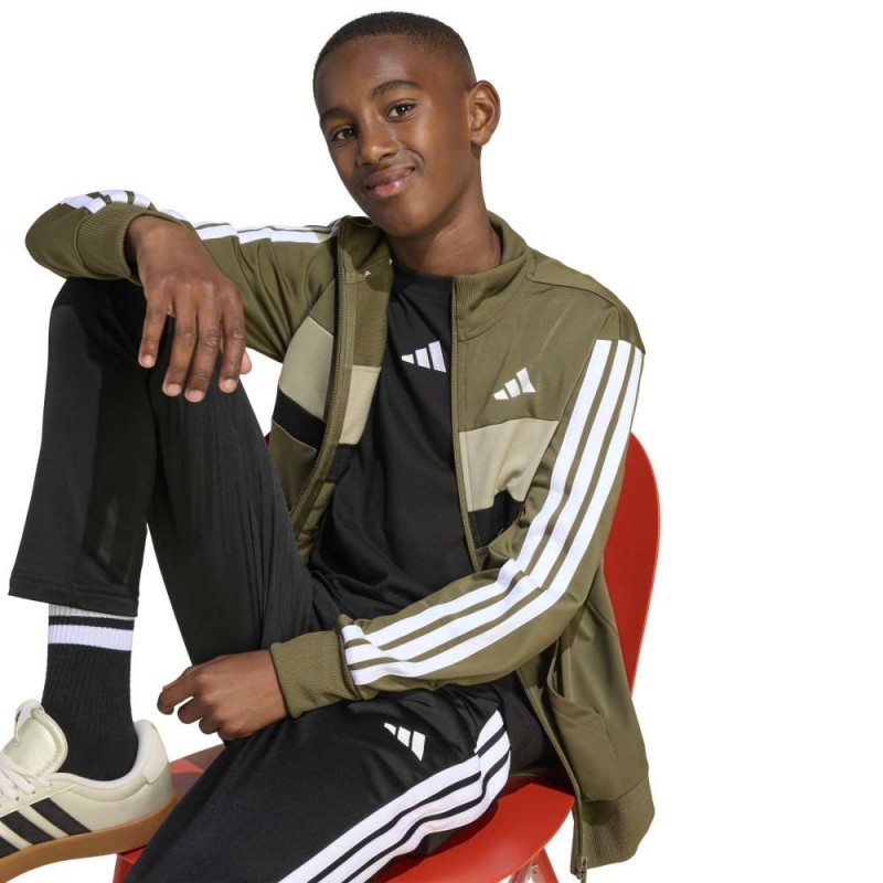 Adidas SEASONAL ESSENTIALS TIBERIO 3 STRIPES TRICOT TRACKSUIT (KC2124)