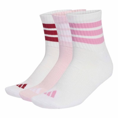 Adidas 3 STRIPES CUSHIONED SPORTSWEAR MID CUT SOCKS 3 PAIR PACK (KC9616)