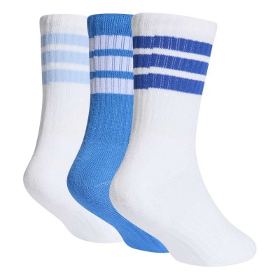Adidas Kids 3-Stripes Cushioned Crew Socks 3 Pair Pack (KD1720)