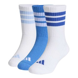 Adidas Kids 3-Stripes Cushioned Crew Socks 3 Pair Pack (KD1720)