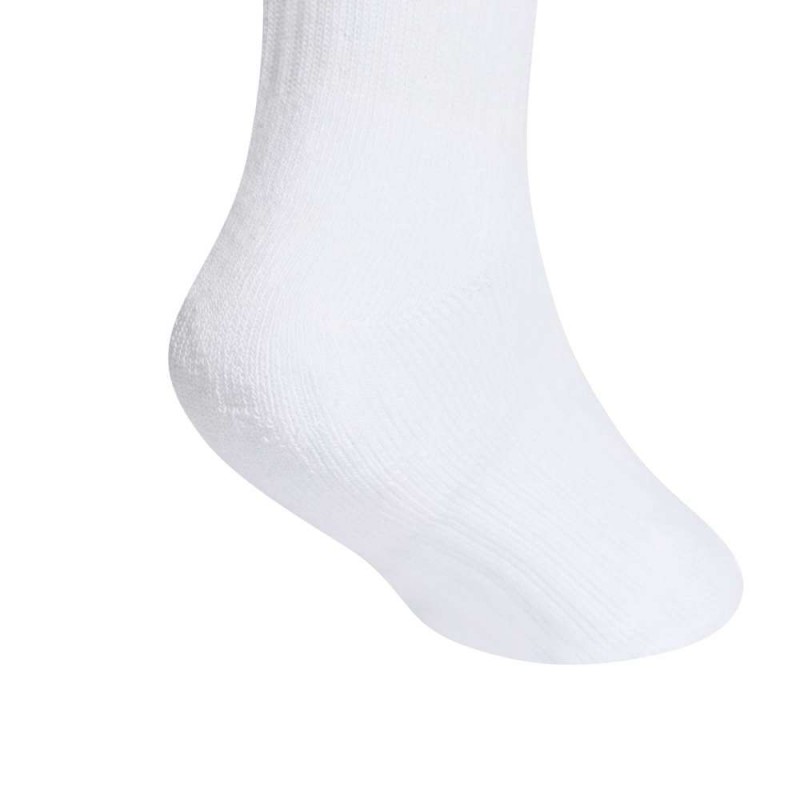 Adidas Kids 3-Stripes Cushioned Crew Socks 3 Pair Pack (KD1720)